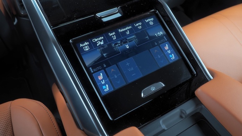 Rear touchscreen controls