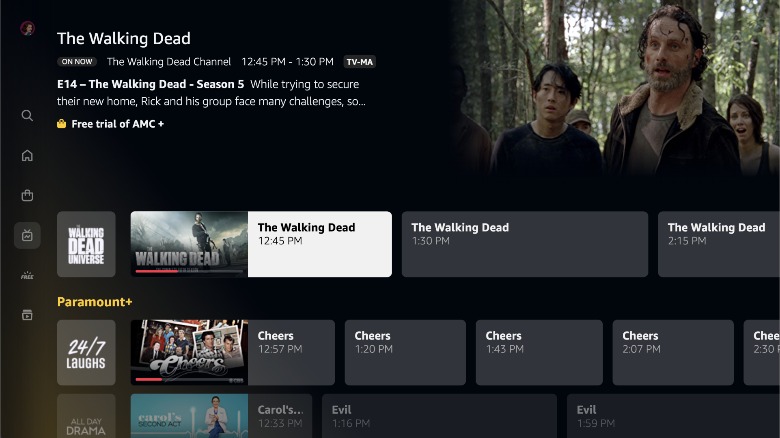 Prime Video Live TV section