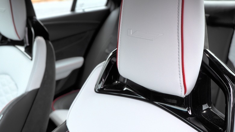 Headrests with logo