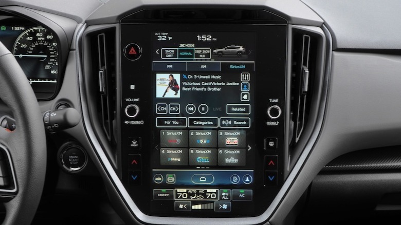 Crosstrek Hybrid central touchscreen