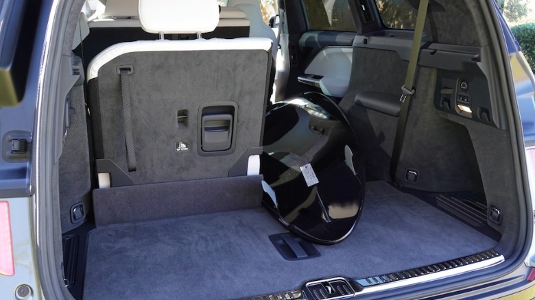 Lucid Gravity trunk in use