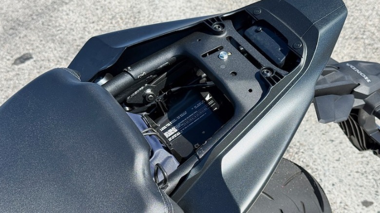 2026 Honda CBR650R rear seat storage