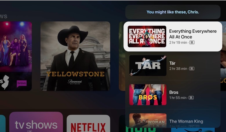 Apple TV search
