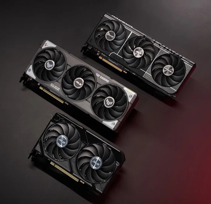 Asus AMD GPUs side by side