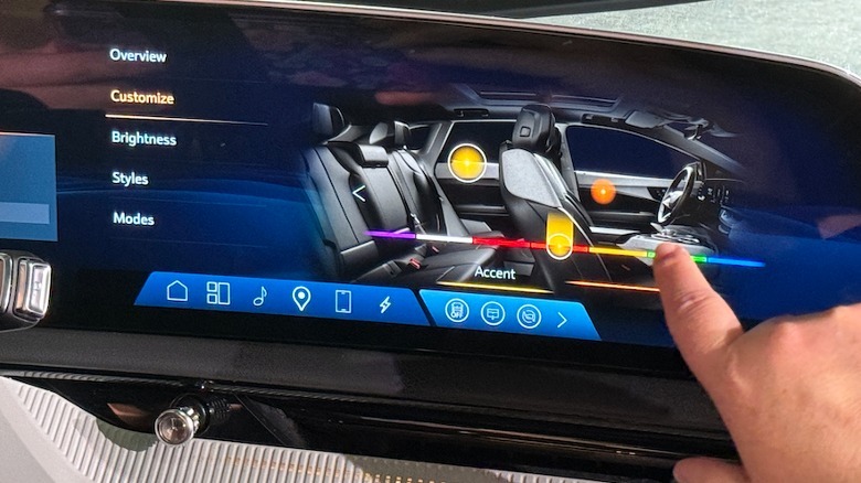 2025 Cadillac Optiq cabin lighting controls