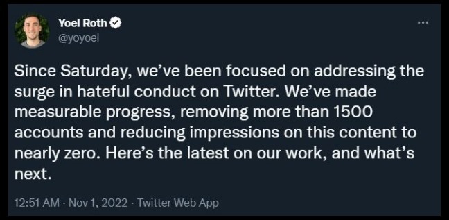 Yoel Roth tweet