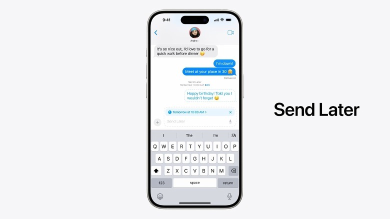 scheduling messages for later