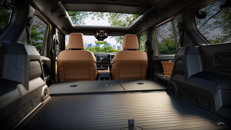 2026 Jeep Recon interior with rear seats folded