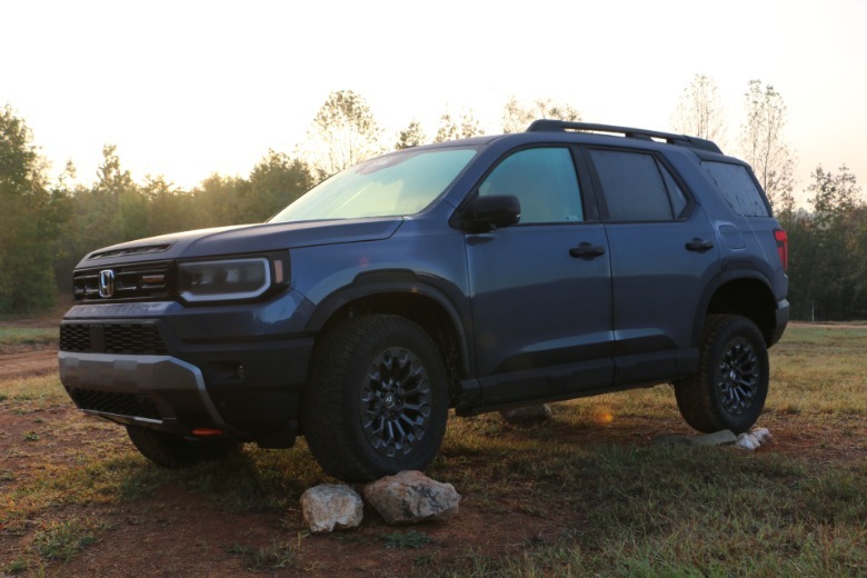 2027 Honda Passport TrailSport posed upon some rocks