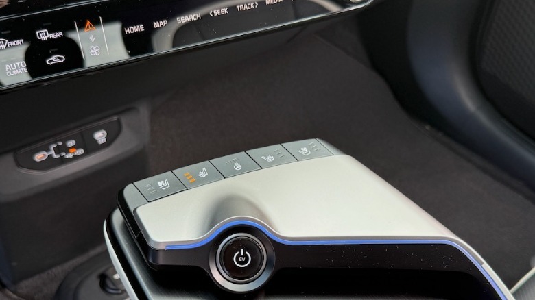 2026 Kia EV6 GT-Line center console and heated seat controls