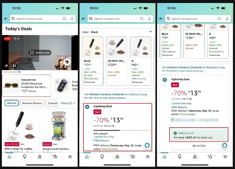 Amazon Shopping app todays deals