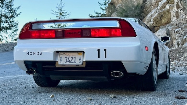 1991 Acura NSX parked in the mountains