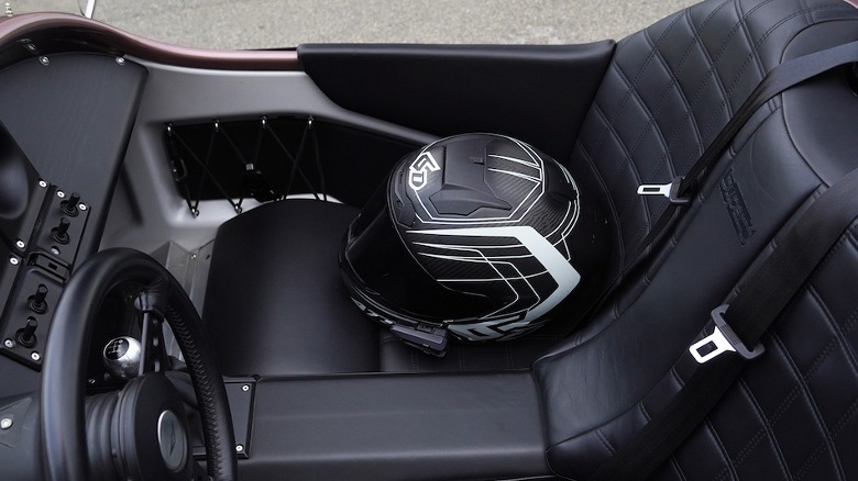 Helmet in passenger seat