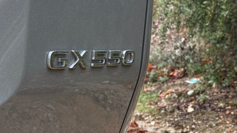 Close-up of Lexus GX 550 badge