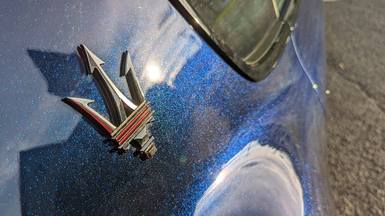 Maserati badge and sparkling paint