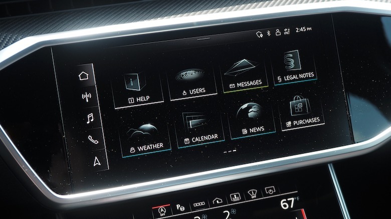 Audi tela sensível ao toque