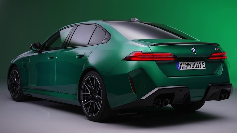 2025 M5 rear 3/4 view