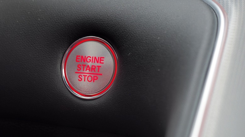 TLX Type S Start/Stop button
