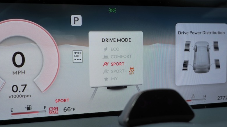 Drive modes UI