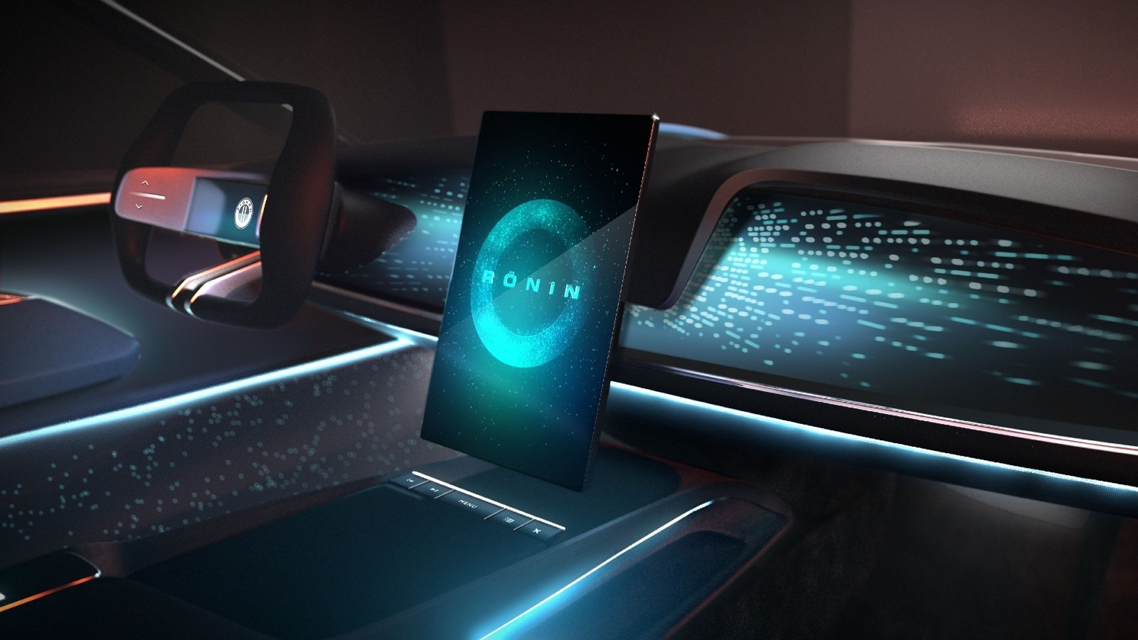 Fisker Ronin EV interior illustration