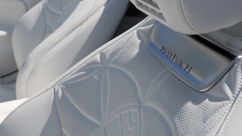 Seat logos and stitching