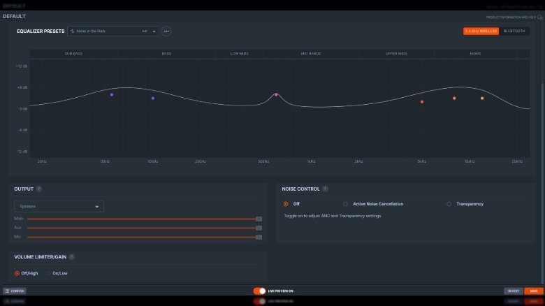A screenshot from the Arctis app on PC