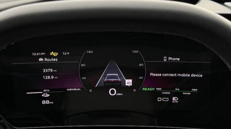 2025 Audi S6 e-tron Sportback driver display