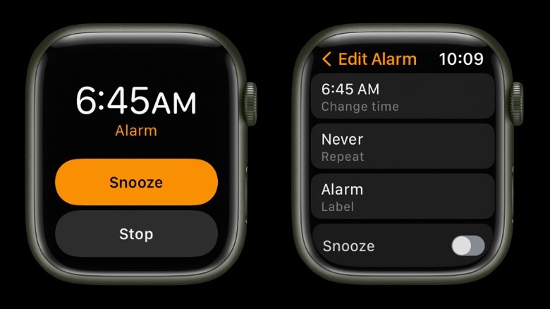 WatchOS alarm