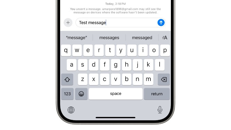 Mensaje en iPhone