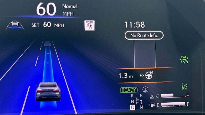 Lexus Advanced Drive interface closeup