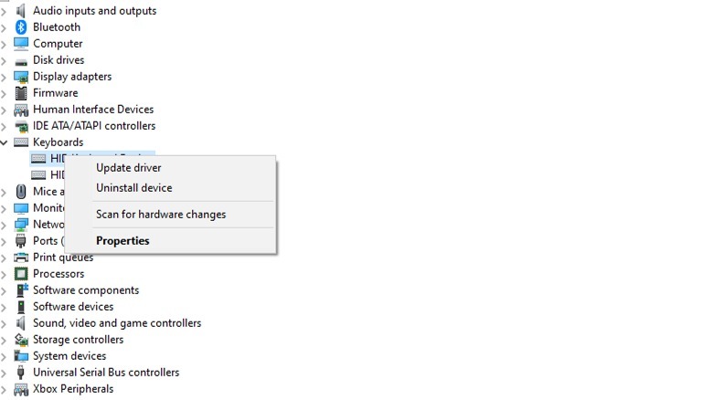 Windows device manager