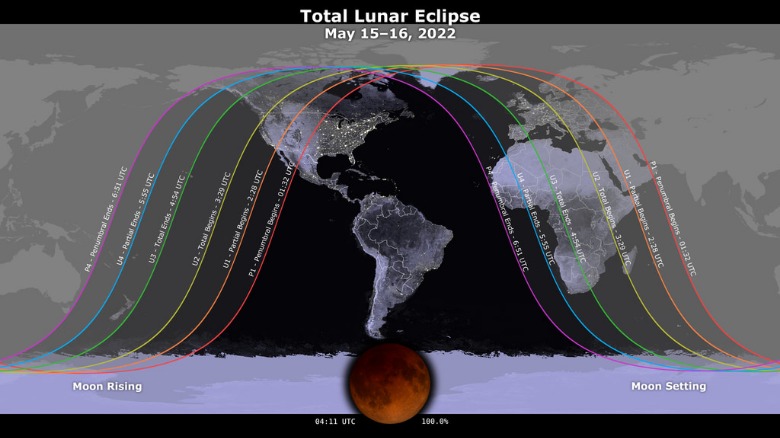 NASA's lunar eclipse map