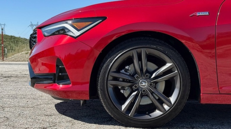 2025 Acura Integra front wheel and A-Spec badge