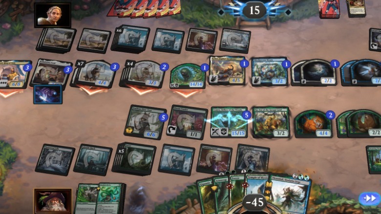 Card gameplay in MTG: Arena.