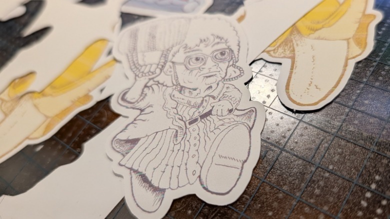 Grandma art cut out sticker.