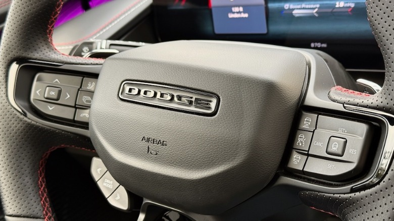 Dodge Charger steering wheel and controls