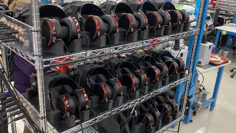 Audeze headphones at its factory