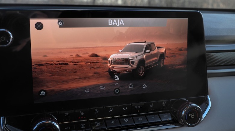 Baja mode on the infotainment touchscreen