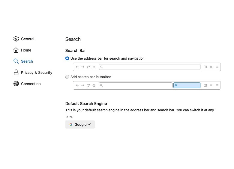mac change default search engine tor