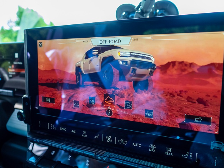 2021 GMC Hummer EV touchscreen