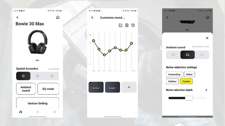 screenshot of the Baseus app