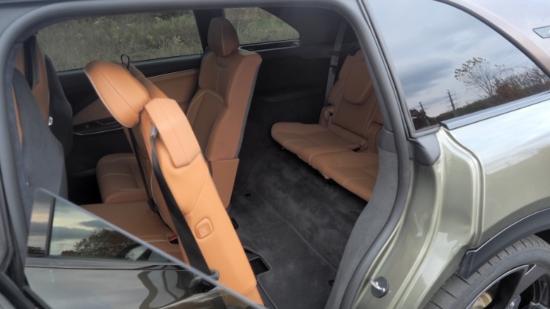 View of 2026 Lucid Gravity third row seats
