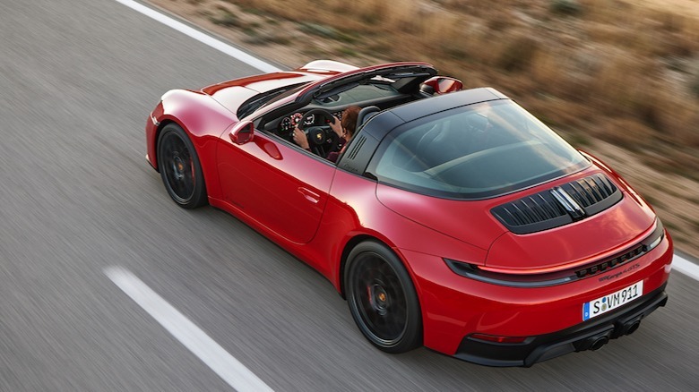 2025 911 Targa 4 GTS driving road