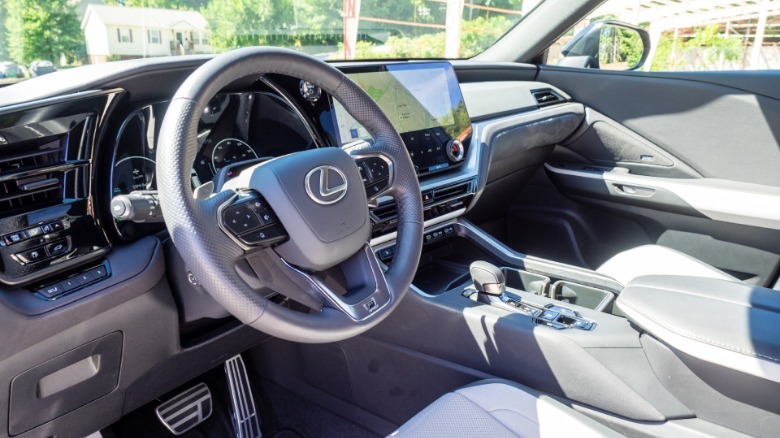 2025 Lexus TX 500h dashboard and steering wheel