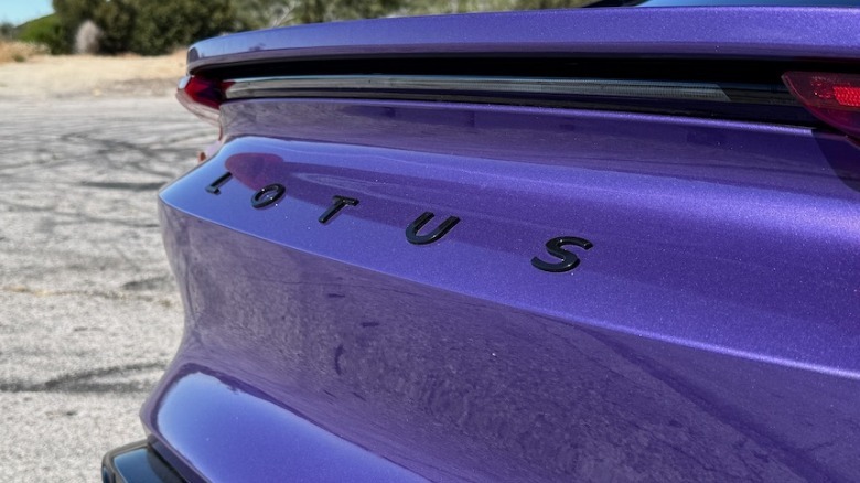 2026 Lotus Emira V6 SE Racing Line rear emblem
