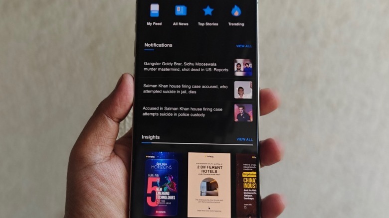 News curation in Inshorts app