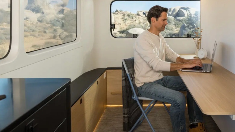 Interior of a Pebble trailer
