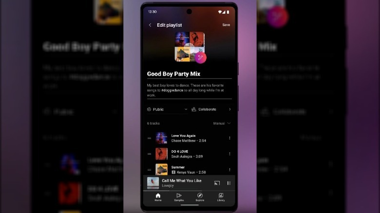 Making poster on YouTube Music