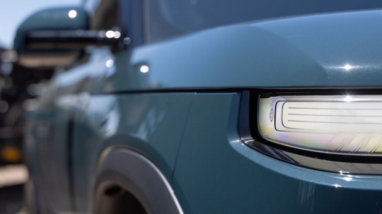 Rivian R2 headlamp detail