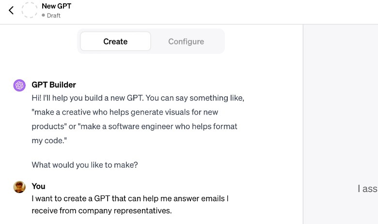 Making an Email Assistant GPT